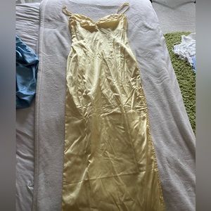 Beginning boutique honey yellow maxi dress
